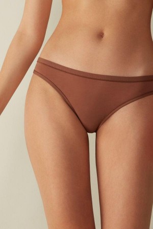 Intimissimi Brazilian in Ultralight Supima® Cotton Ženske Gaćice Tamno Bež | HR 2537VDR