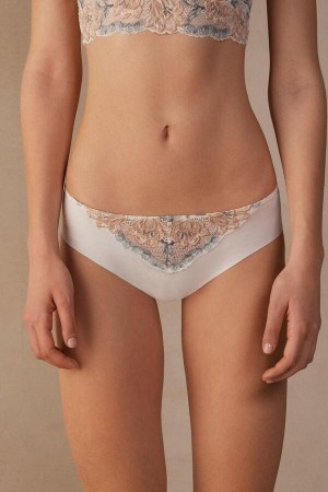 Intimissimi Ephemeral Beauty Seamless Cotton Ženske Gaćice Bijele | HR 2349EXB