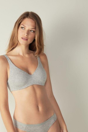 Intimissimi Greta Balconette in Cotton Ženske Grudnjaci Svijetlo Sive | HR 1102DNN