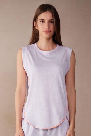 Intimissimi Iris and Apricot Ultrafresh Supima® Cotton Tank Top Ženske Pidžama Ljubičaste | HR 2082TVJ