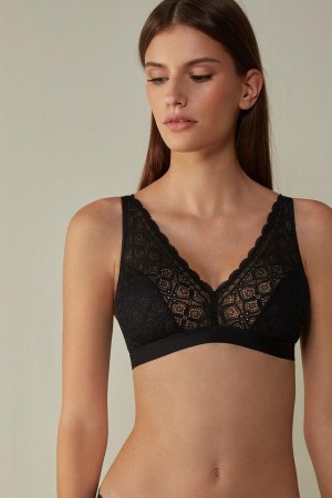 Intimissimi Lara Triangle in Lace Ženske Grudnjaci Crne | HR 1243BCP