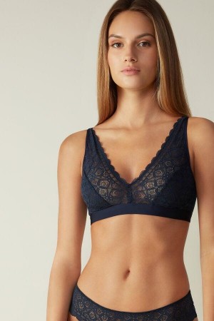 Intimissimi Lara Triangle in Lace Ženske Grudnjaci Plave | HR 1404EXG