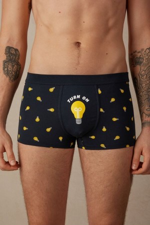 Intimissimi Light Bulb in Stretch Supima® Cotton Muške Boxer Plave Svijetlo | HR 2621JJP