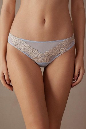 Intimissimi Pretty Flowers Brazilian Ženske Gaćice Plave Bijele | HR 2467GLS