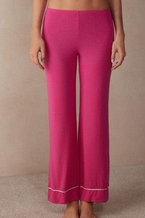 Intimissimi Pretty Flowers Full Length Modal Pants Ženske Pidžama Roze Bijele | HR 2040GLQ