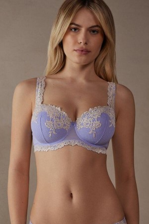 Intimissimi Pretty Flowers Sofia Balconette Ženske Grudnjaci Boje Lavande Bijele | HR 1486UTL