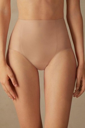 Intimissimi Raw-Cut Microfiber Briefs Ženske Gaćice Bež | HR 2441GLS