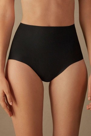 Intimissimi Raw-Cut Microfiber Briefs Ženske Gaćice Crne | HR 2442FMD