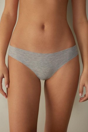 Intimissimi Seamless Supima® Cotton Brazilian Ženske Gaćice Svijetlo Sive | HR 2563VDR