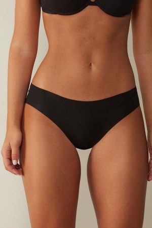 Intimissimi Seamless Supima® Cotton Ženske Gaćice Crne | HR 2424YUX