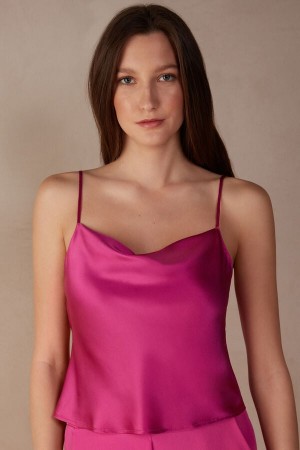 Intimissimi Silk Crop Camisole Ženske Majica bez Rukava Roze | HR 1755HKW