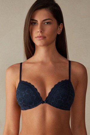 Intimissimi Silvia Push-up in Lace Ženske Grudnjaci Plave | HR 1287HKW