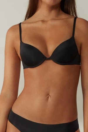 Intimissimi Simona Microfiber Super Push-Up Ženske Grudnjaci Crne | HR 1342LHT