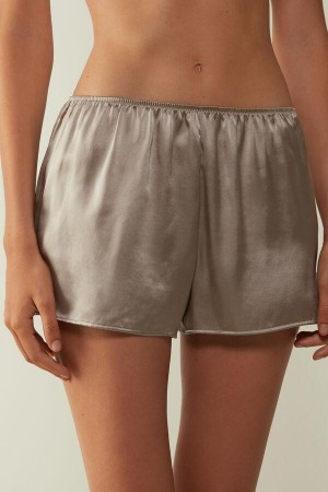 Intimissimi Smooth Silk-Satin Shorts Ženske Pidžama Bež | HR 1991KIR