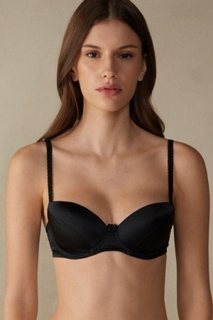 Intimissimi Sofia Balconette in Silk Ženske Grudnjaci Crne | HR 1043YUK