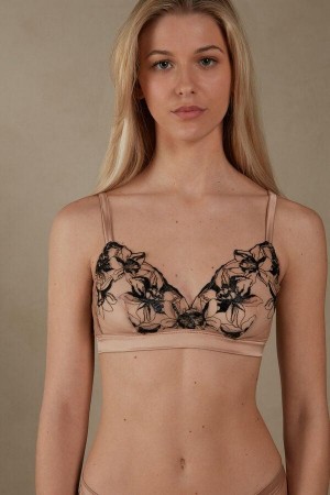 Intimissimi Stir the Senses Emma Triangle Ženske Grudnjaci Bež Crne | HR 1398VDO