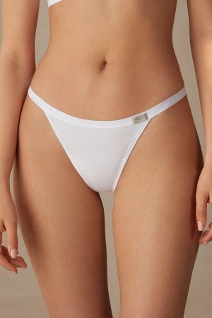 Intimissimi String Thong in Cotton Ženske Gaćice Bijele | HR 2282VDO