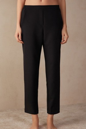 Intimissimi Trousers with Pockets Ženske Hlače Crne | HR 1780GLQ