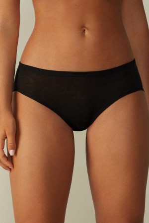 Intimissimi Ultralight Supima® Cotton Briefs Ženske Gaćice Crne | HR 2452RWV