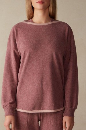 Intimissimi Winter Candies Long Sleeve Top Ženske Pidžama Tamno Roze | HR 2147KIR