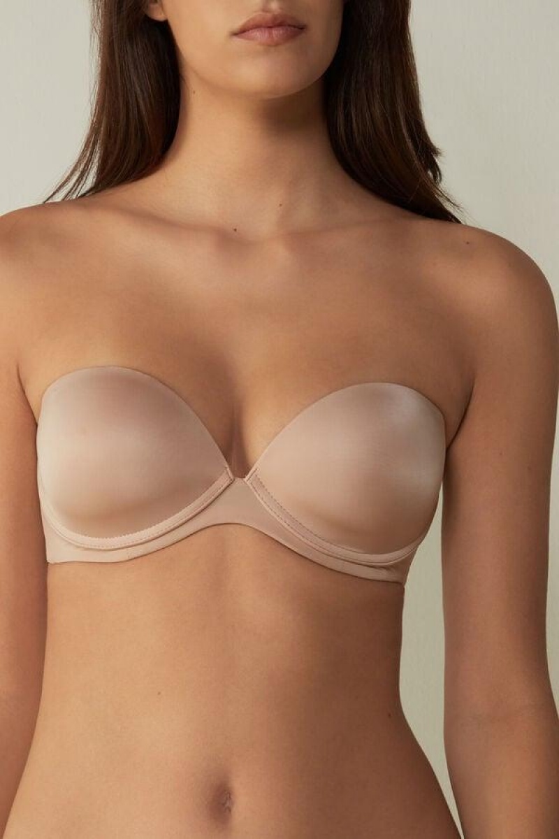 Intimissimi Anna Bandeau in Ultralight Microfiber Ženske Grudnjaci Bež | HR 1099PQC