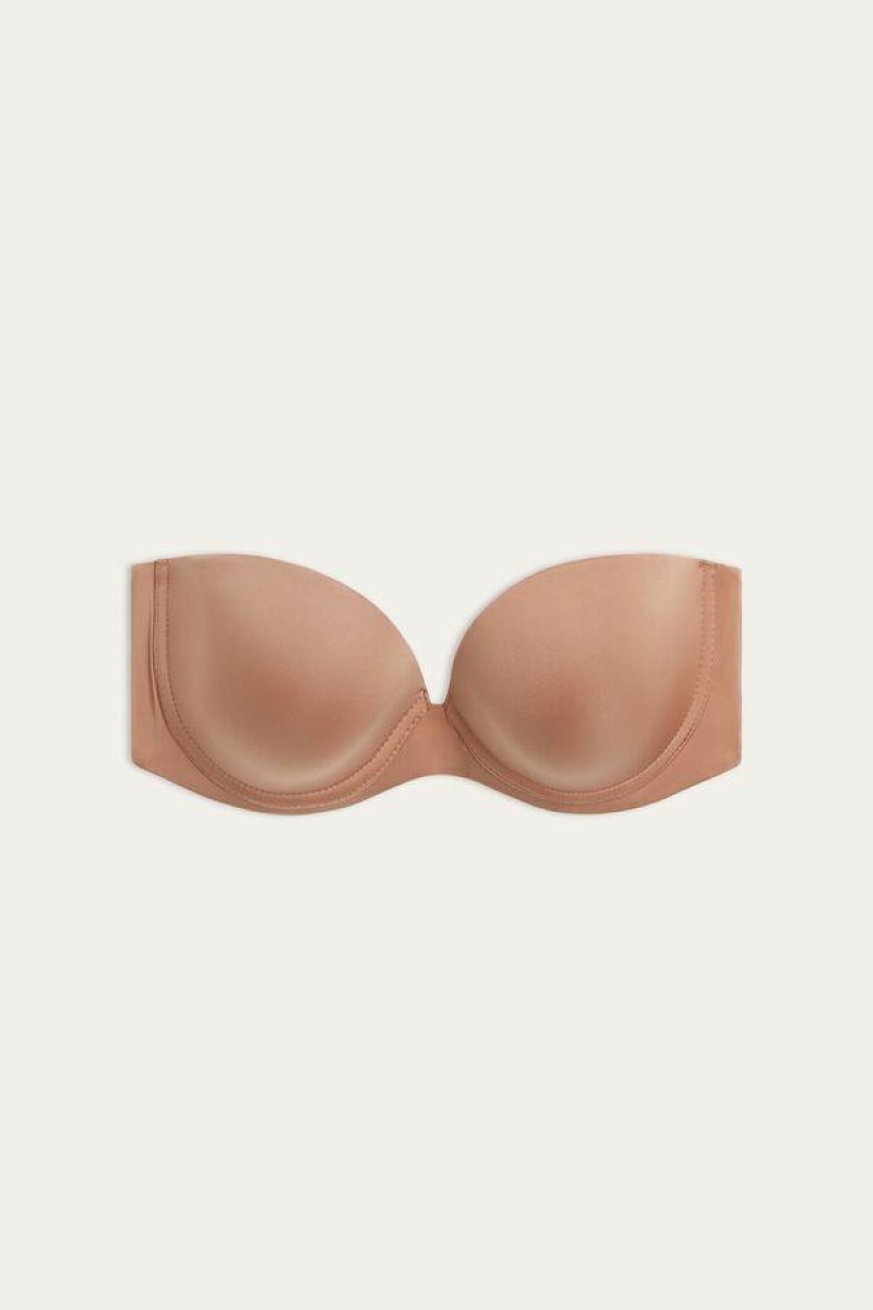 Intimissimi Anna Bandeau in Ultralight Microfiber Ženske Grudnjaci Bež | HR 1211KIR