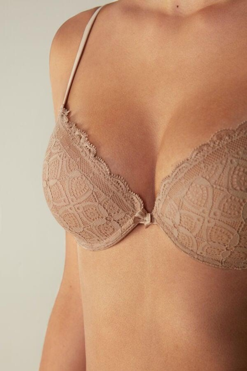 Intimissimi Bellissima Push-up in Lace Ženske Grudnjaci Bež | HR 1313HKW