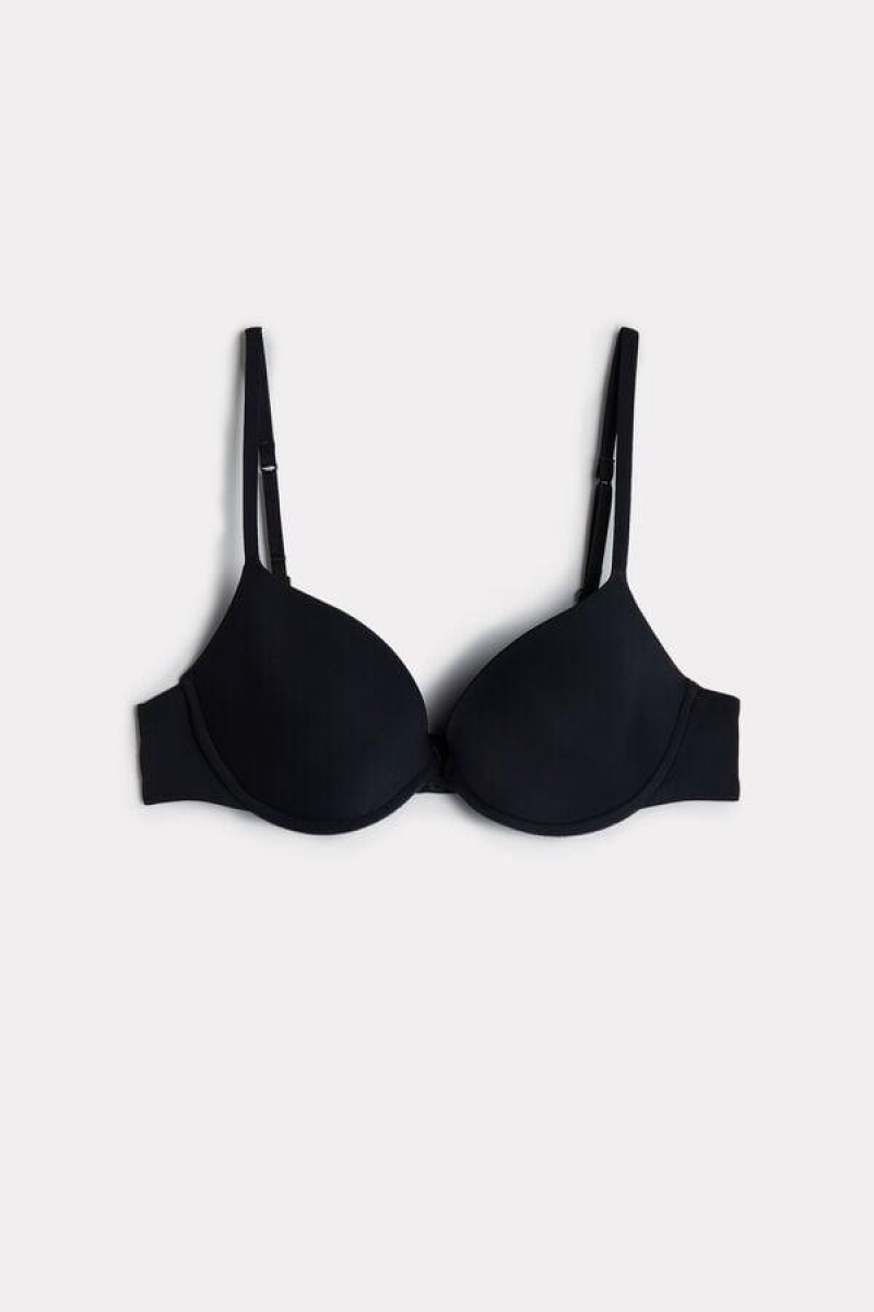 Intimissimi Bellissima Push-up in Microfiber Ženske Grudnjaci Crne | HR 1347BCP