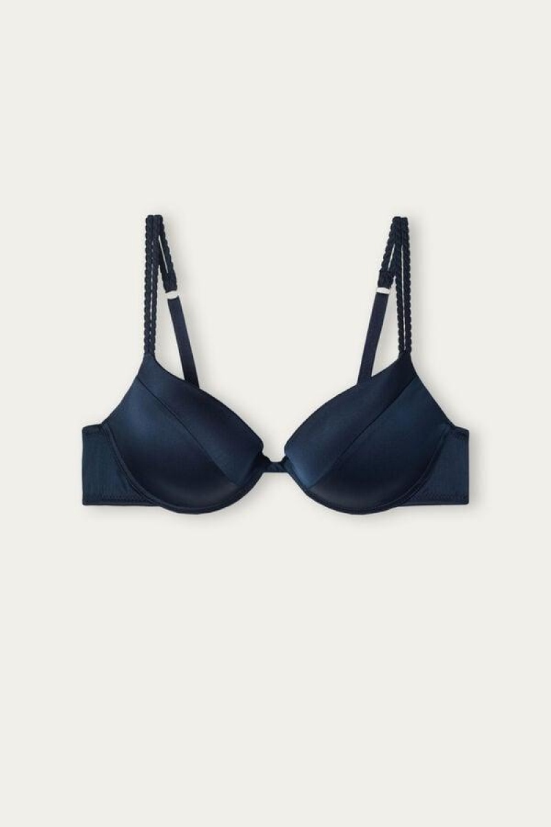 Intimissimi Bellissima Silk Push-Up Ženske Grudnjaci Plave | HR 1309SOB