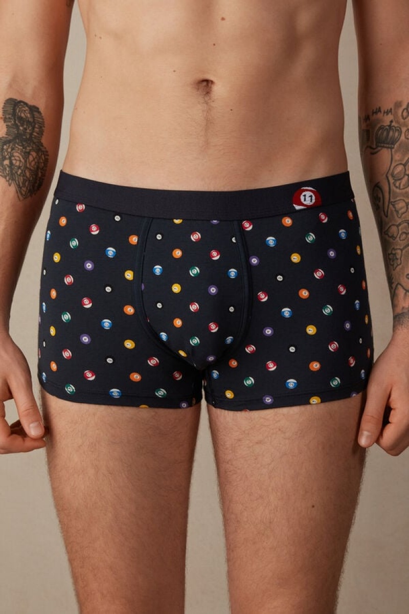 Intimissimi Billiard in Stretch Supima® Cotton Muške Boxer Plave | HR 2640NBE