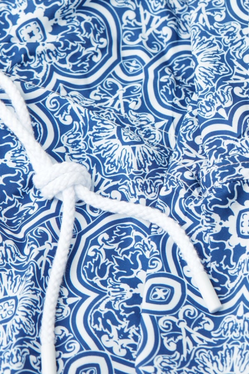 Intimissimi Blue Majolica Print Muške Kupaće Hlače Bijele Plave | HR 2725EXP