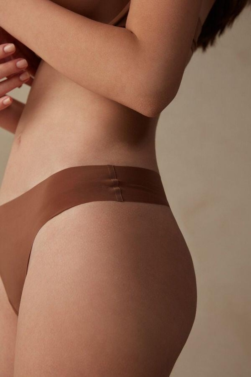 Intimissimi Brazilian in Seamless Ultra Light Microfiber Ženske Gaćice Tamno Bež | HR 2547DNF