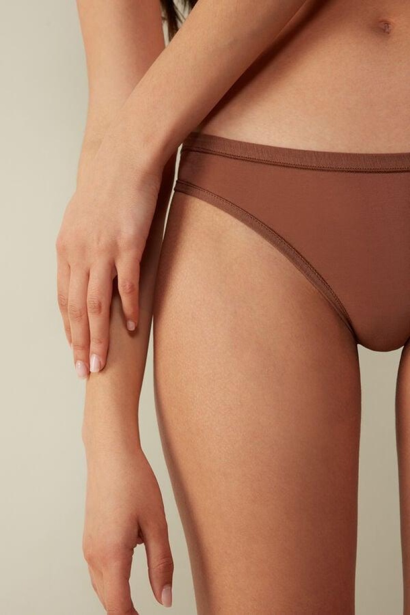 Intimissimi Brazilian in Ultralight Supima® Cotton Ženske Gaćice Tamno Bež | HR 2537VDR