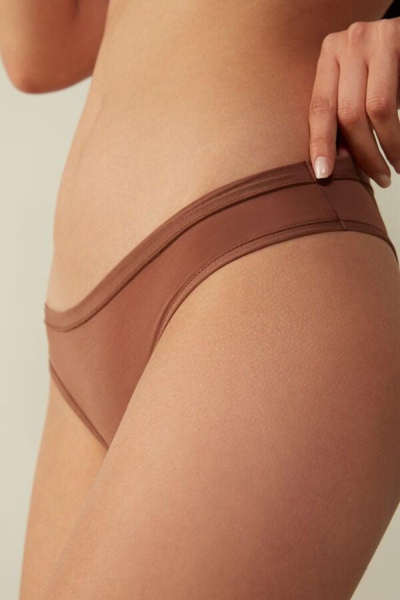 Intimissimi Brazilian in Ultralight Supima® Cotton Ženske Gaćice Tamno Bež | HR 2537VDR