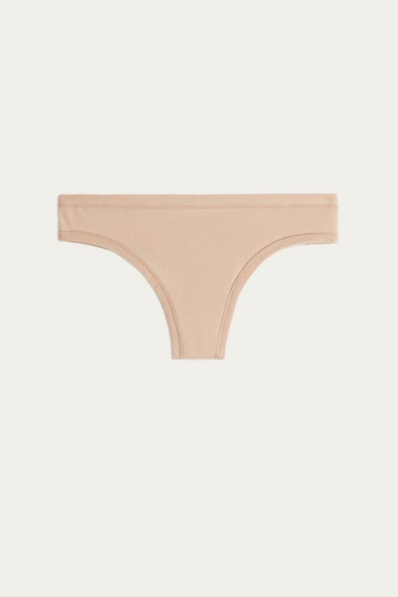 Intimissimi Brazilian in Ultralight Supima® Cotton Ženske Gaćice Bež | HR 2539XFY