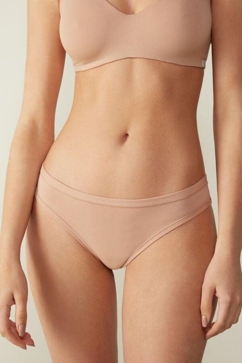 Intimissimi Brazilian in Ultralight Supima® Cotton Ženske Gaćice Bež | HR 2539XFY