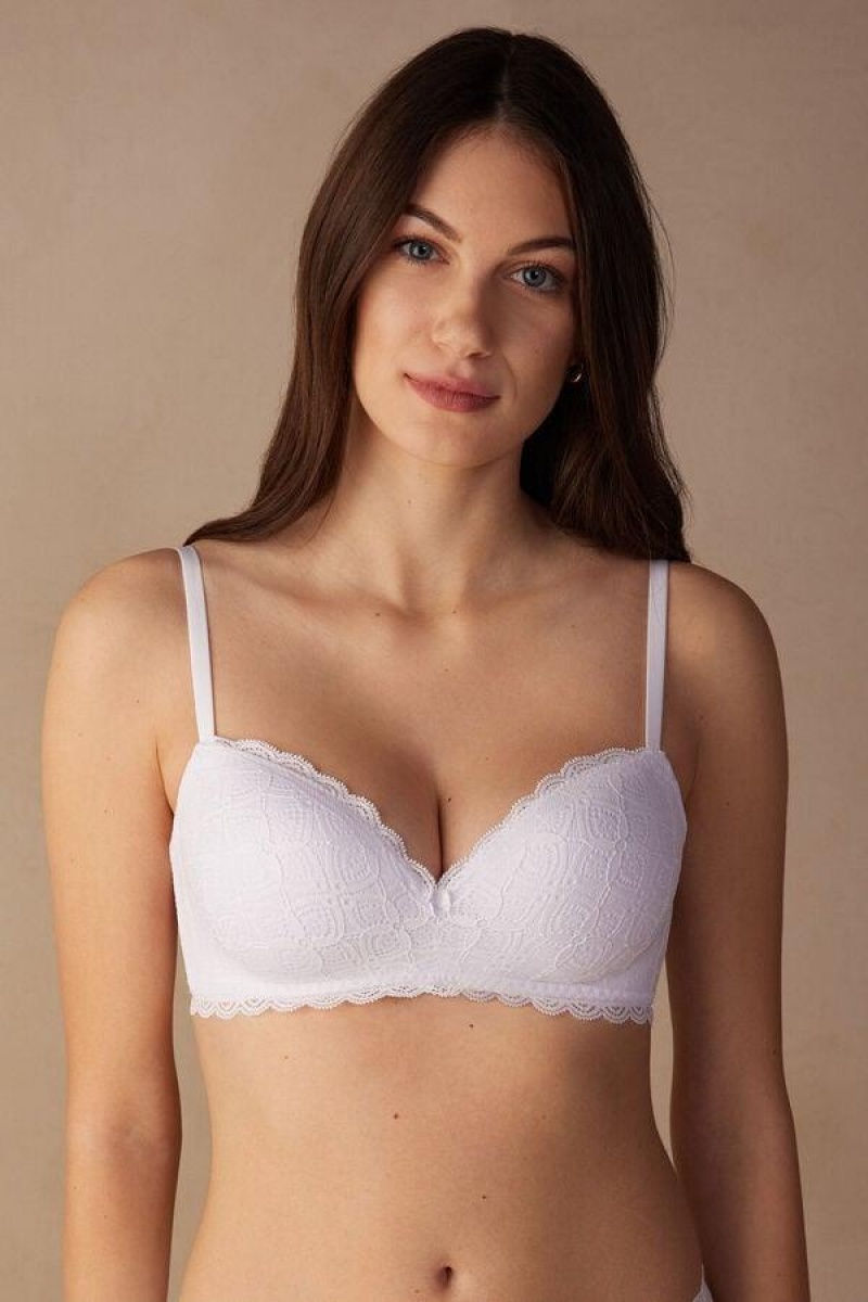 Intimissimi Claudia Balconette in Lace Ženske Grudnjaci Bijele | HR 1127SOB