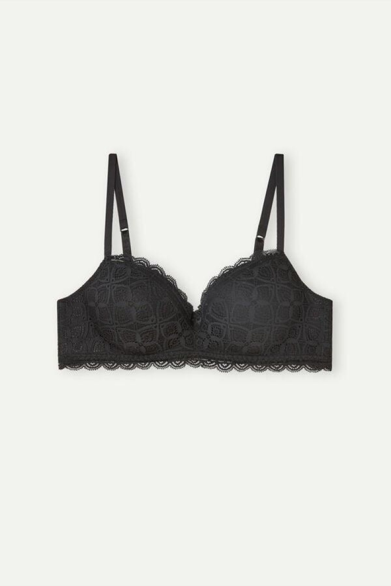 Intimissimi Claudia Balconette in Lace Ženske Grudnjaci Crne | HR 1128DNN