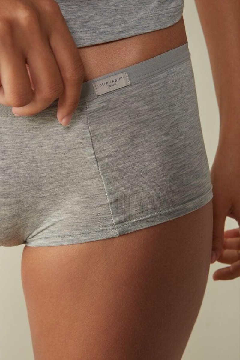 Intimissimi Cotton Boyshorts Ženske Gaćice Svijetlo Sive | HR 2338FMD