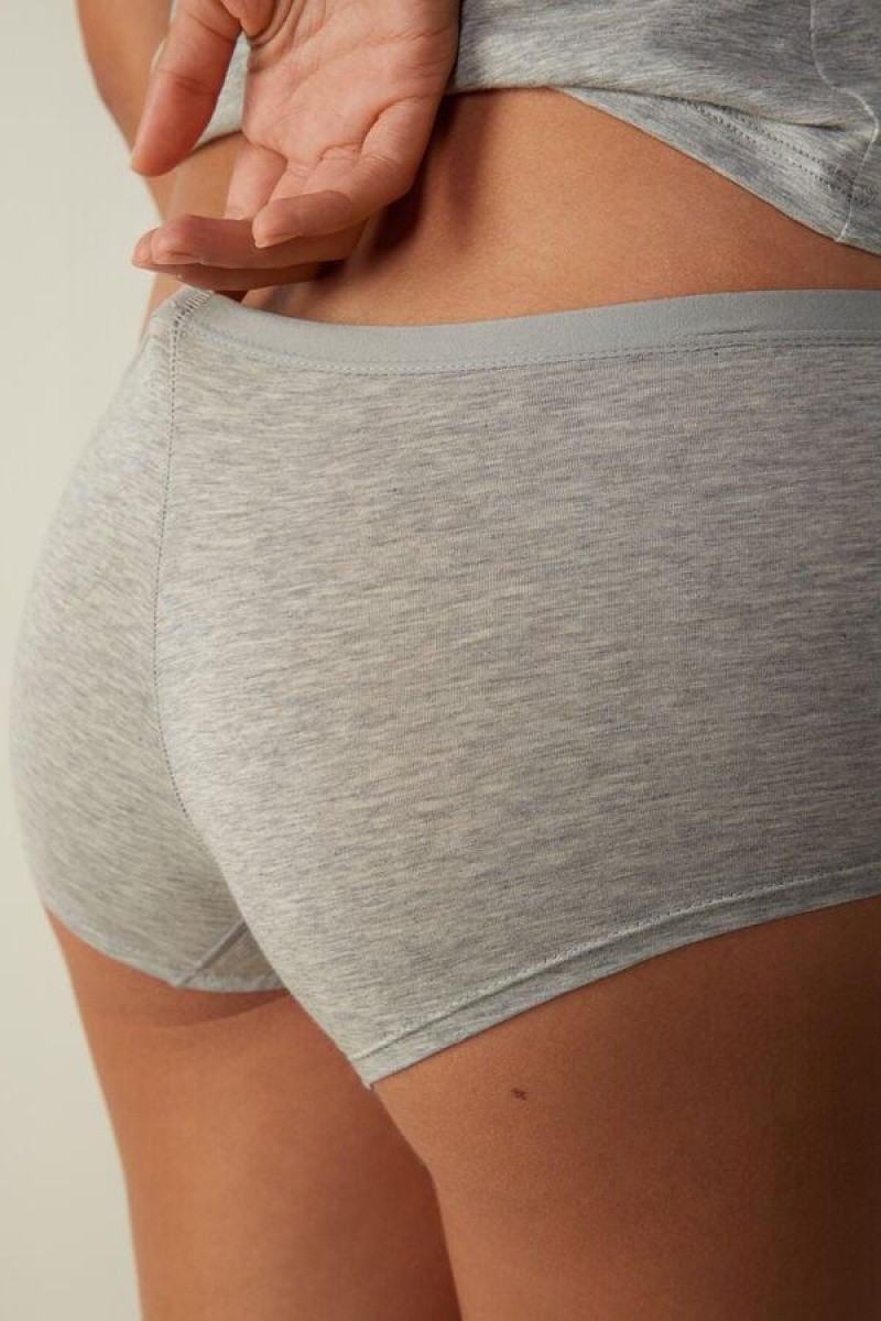 Intimissimi Cotton Boyshorts Ženske Gaćice Svijetlo Sive | HR 2338FMD