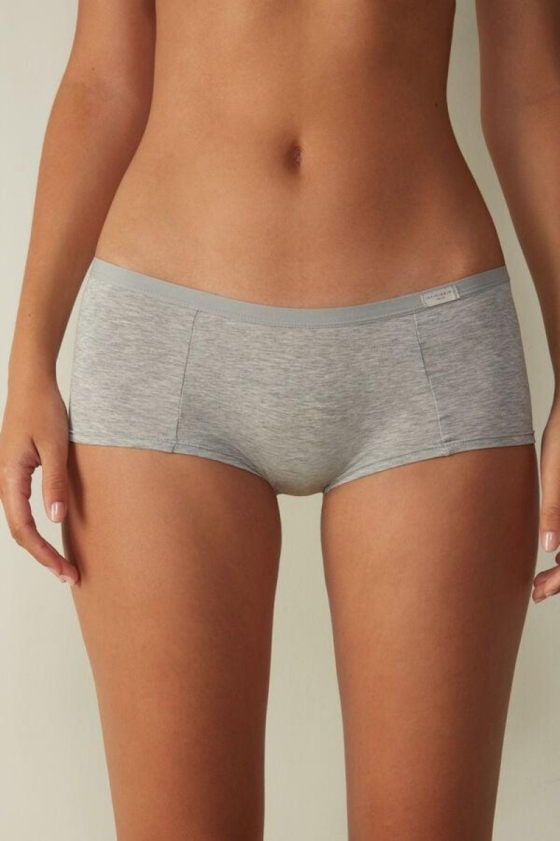 Intimissimi Cotton Boyshorts Ženske Gaćice Svijetlo Sive | HR 2338FMD