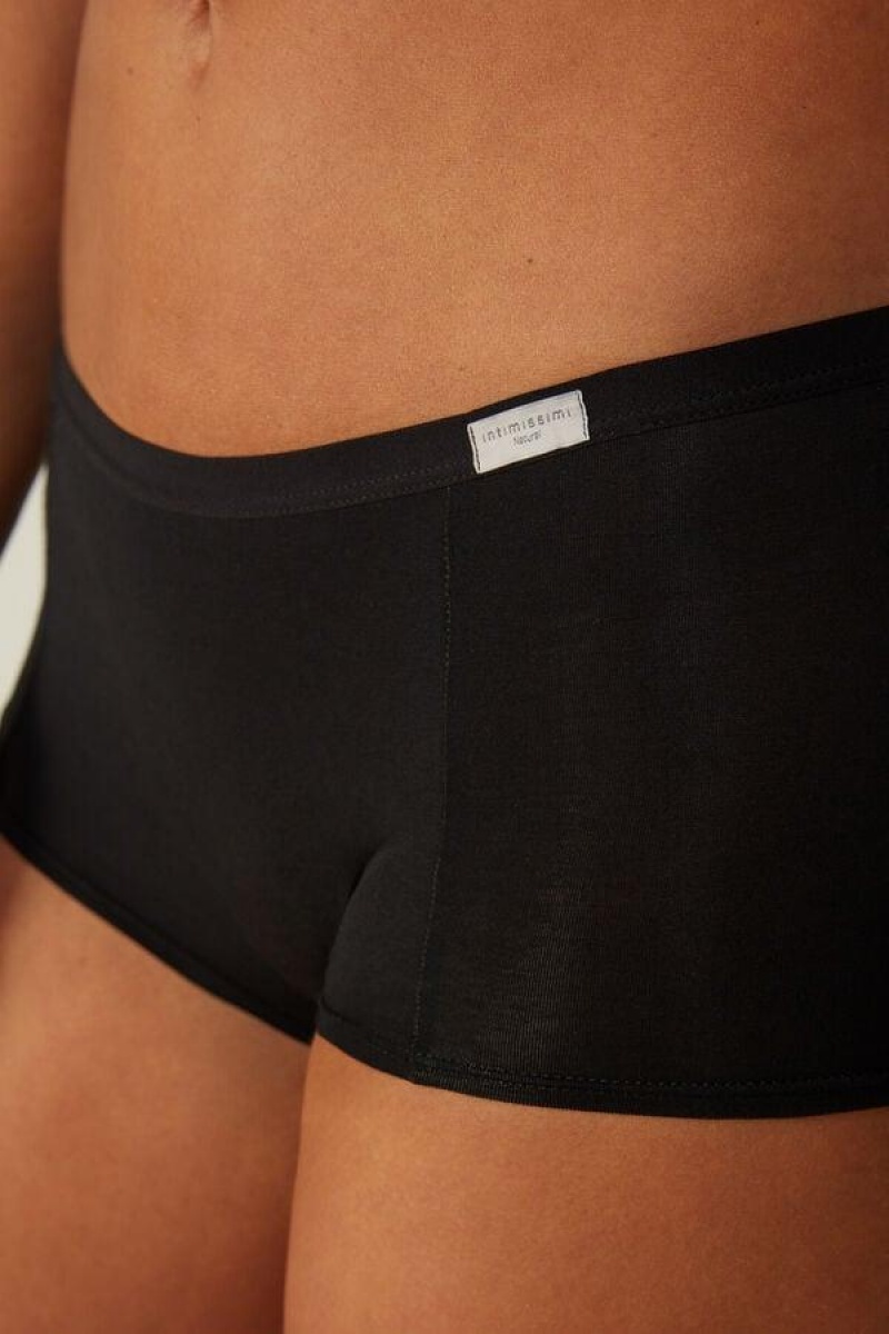 Intimissimi Cotton Boyshorts Ženske Gaćice Crne | HR 2339DNF