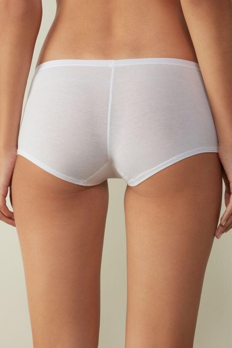 Intimissimi Cotton Boyshorts Ženske Gaćice Bijele | HR 2340SOG