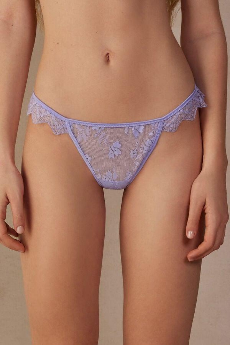 Intimissimi Cover Me in Daisies String Thong Ženske Gaćice Boje Lavande | HR 2235WYF