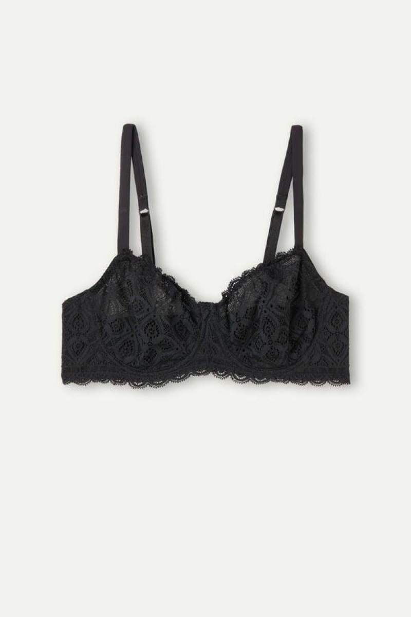 Intimissimi Daniela Balconette in Lace Ženske Grudnjaci Crne | HR 1592ORX