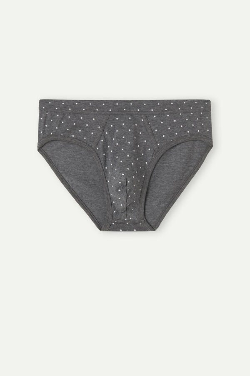 Intimissimi Dotted in Stretch Supima® Cotton Muške Gaćice Tamno Sive | HR 2717APW