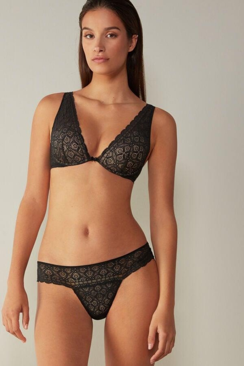 Intimissimi Elena Balconette in Lace Ženske Grudnjaci Crne | HR 1596DNN