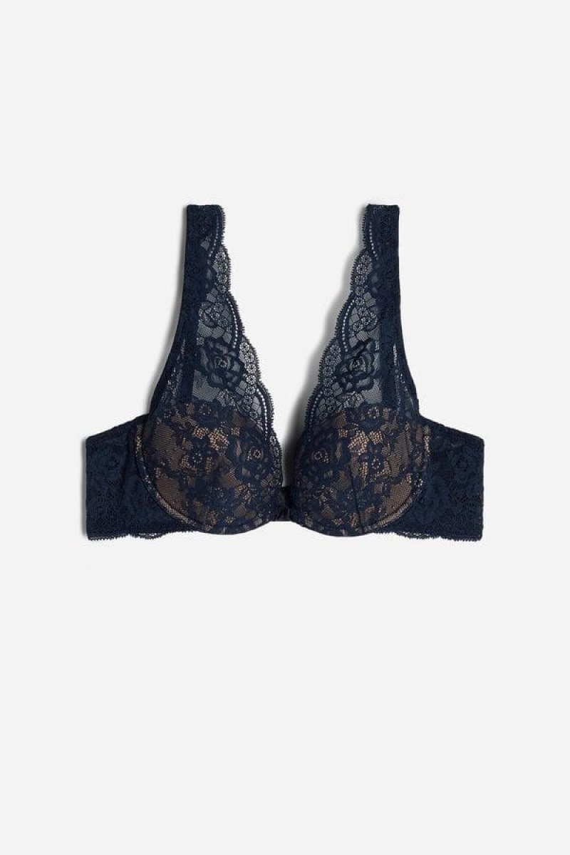 Intimissimi Elena Lace Balconette Ženske Grudnjaci Plave | HR 1112VDO