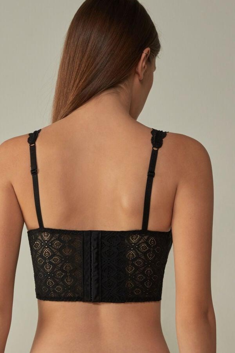 Intimissimi Eleonora Balconette in Lace Ženske Grudnjaci Crne | HR 1080JJE