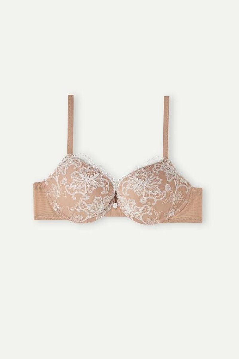 Intimissimi Elettra Lovely Day Super Push-up Ženske Grudnjaci Bež | HR 1301RWH